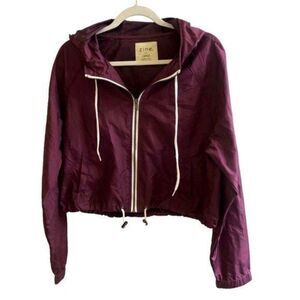 ZINE Maroon Lightweight‎ Jacket With Front Pockets Size Large